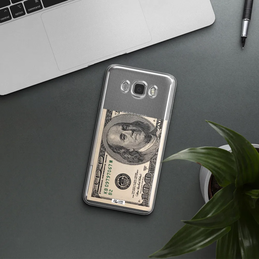 A Close-Up Of A Money Bill Samsung J7 2016 Clear Tpu Case