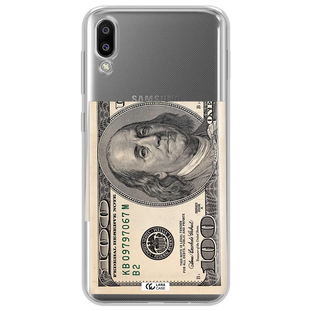 A Close-Up Of A Money Bill Samsung M10 Clear Tpu Case