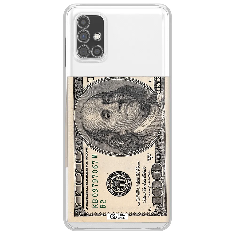 A Close-Up Of A Money Bill Samsung M51 Clear Tpu Case