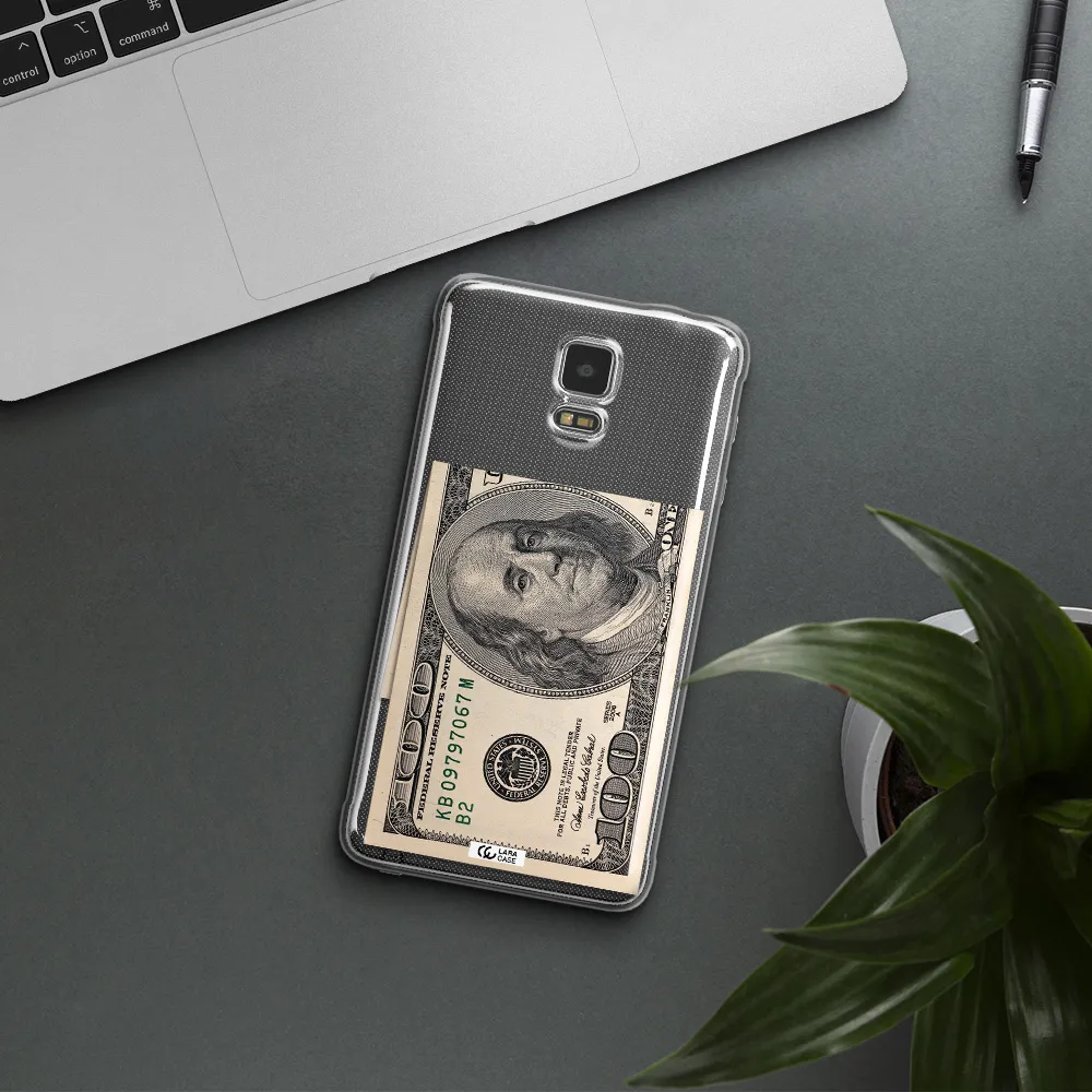 A Close-Up Of A Money Bill Samsung Note 4 Clear Tpu Case