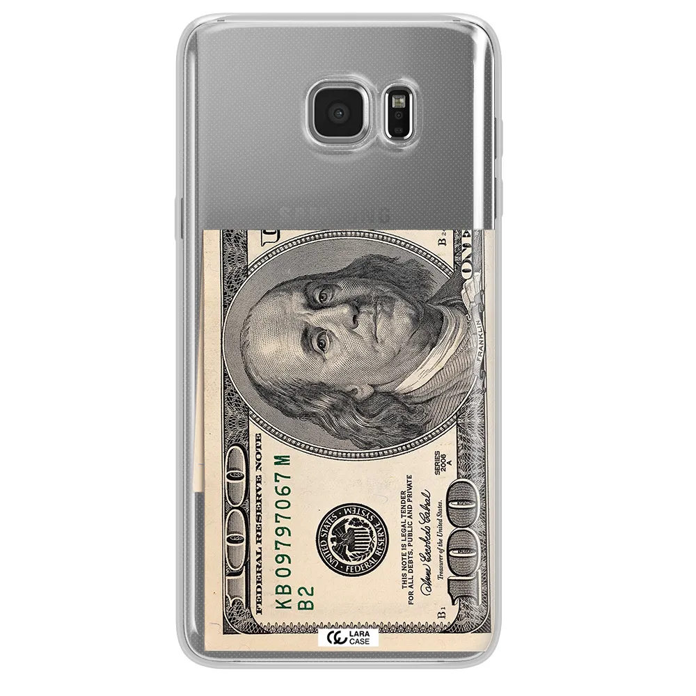 A Close-Up Of A Money Bill Samsung Note 5 Clear Tpu Case