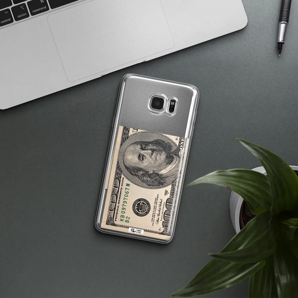 A Close-Up Of A Money Bill Samsung Note 5 Clear Tpu Case