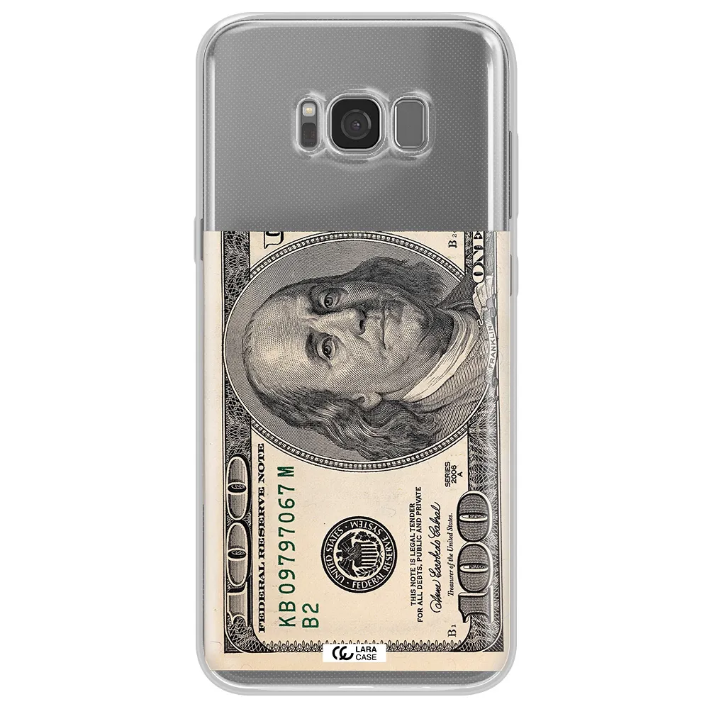 A Close-Up Of A Money Bill Samsung S8 Clear Tpu Case