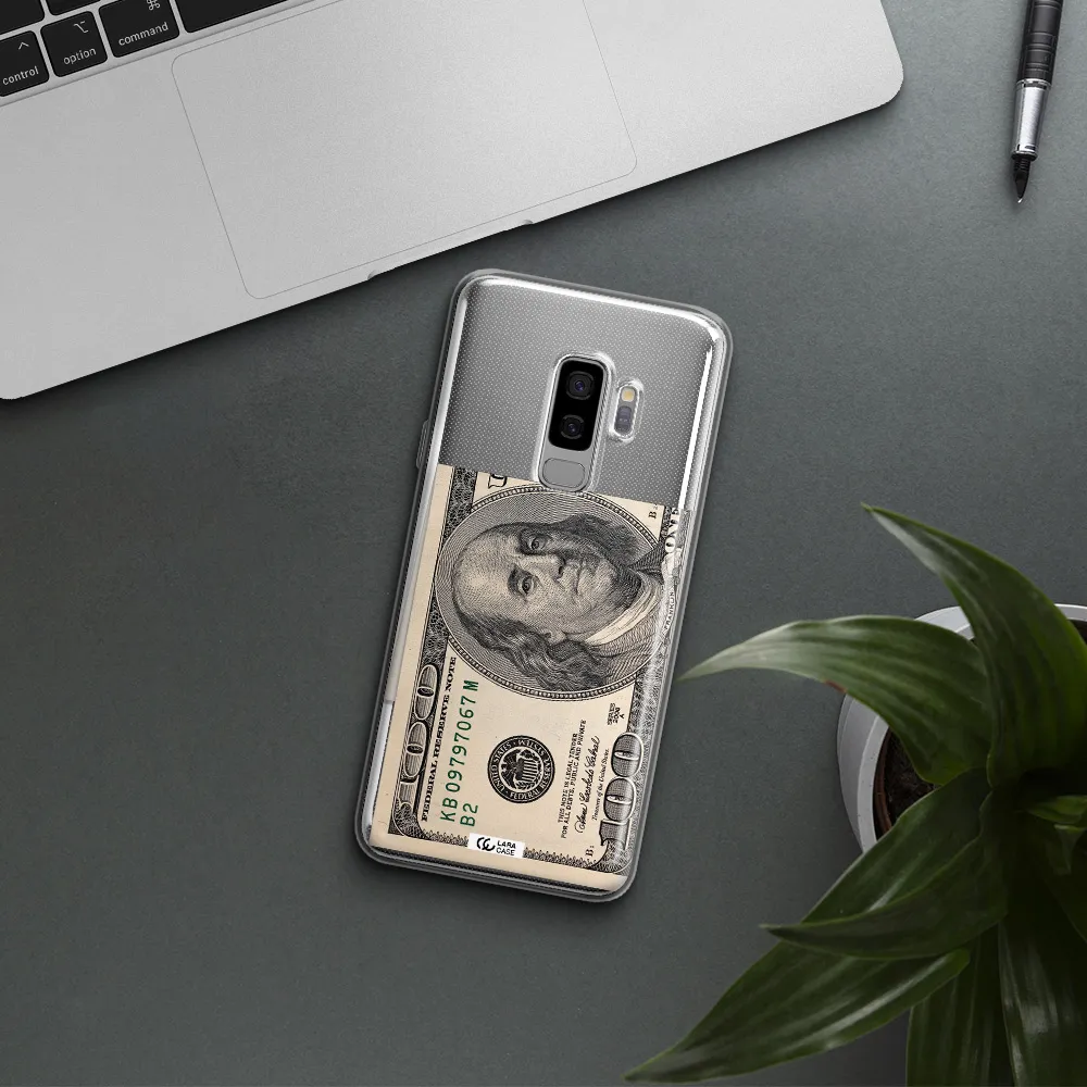 A Close-Up Of A Money Bill Samsung S9 Plus Clear Tpu Case