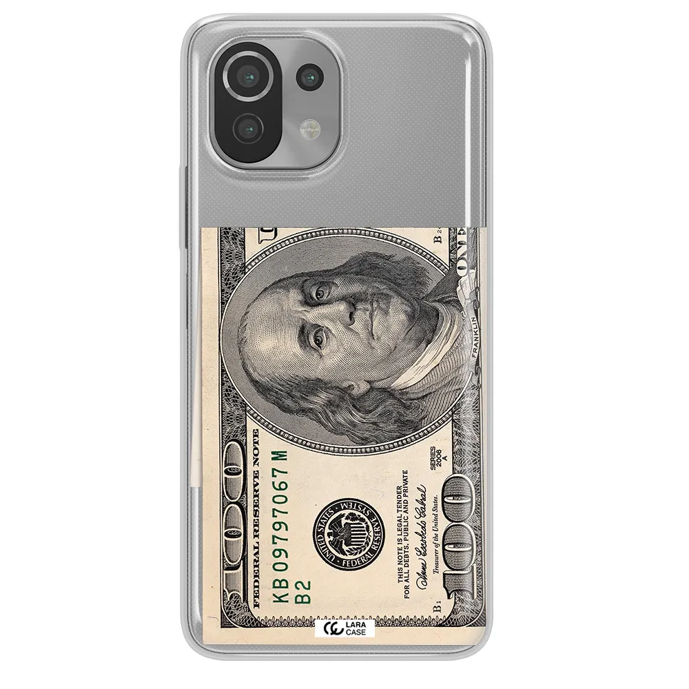 A Close-Up Of A Money Bill Xiaomi Mi 11 Lite Clear Tpu Case