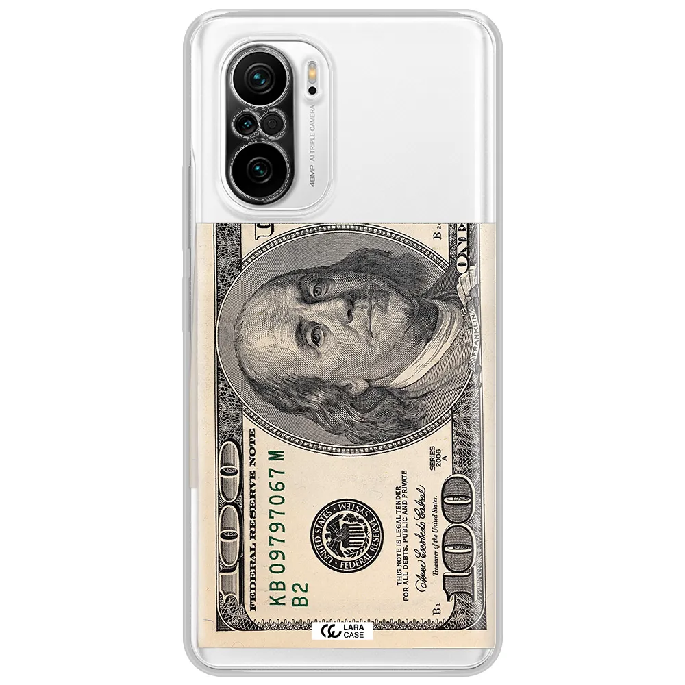 A Close-Up Of A Money Bill Xiaomi Poco F3 Clear Tpu Case