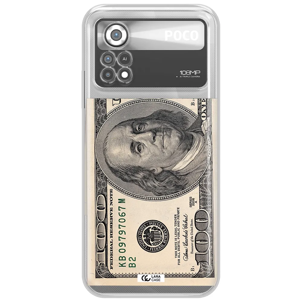 A Close-Up Of A Money Bill Xiaomi Poco X4 Pro Clear Tpu Case