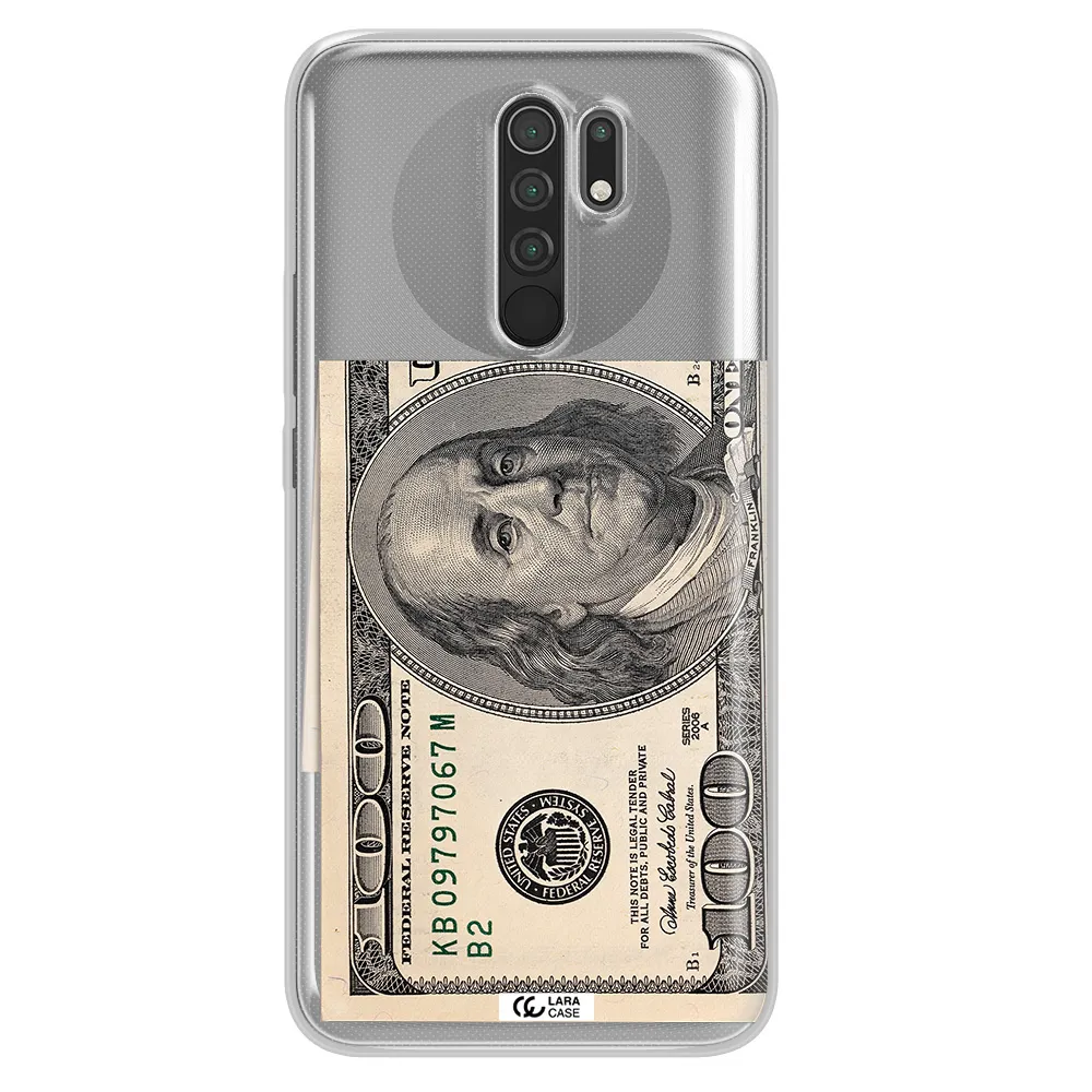 A Close-Up Of A Money Bill Xiaomi Redmi 9 Clear Tpu Case