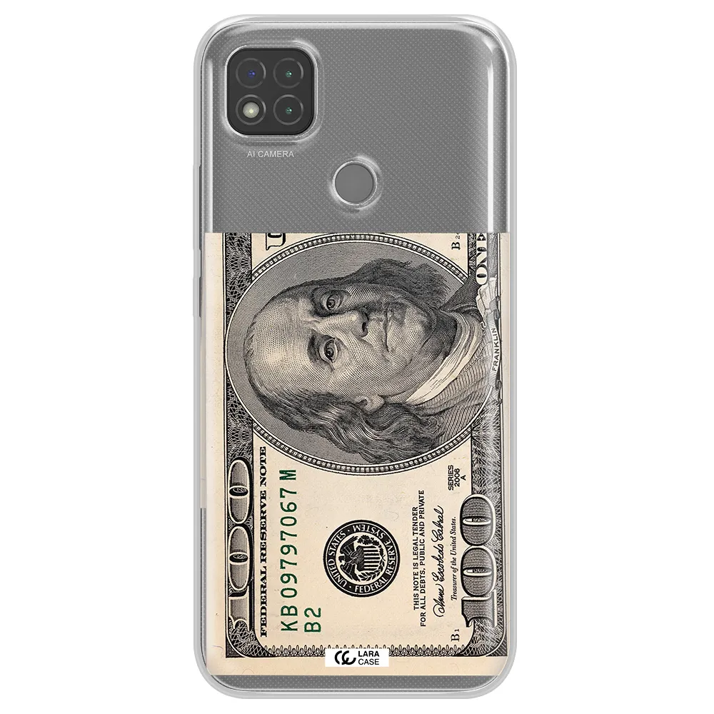 A Close-Up Of A Money Bill Xiaomi Redmi 9C Clear Tpu Case