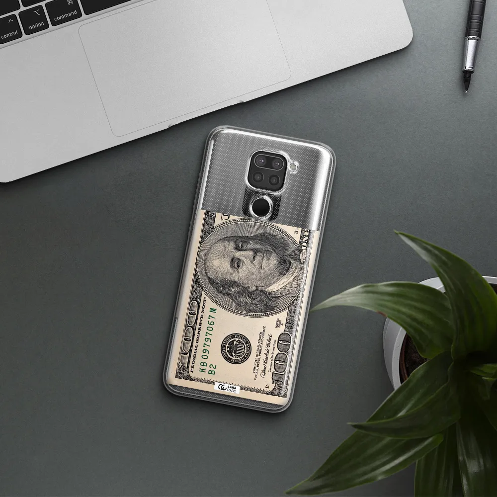 A Close-Up Of A Money Bill Xiaomi Redmi Note 9 Clear Tpu Case