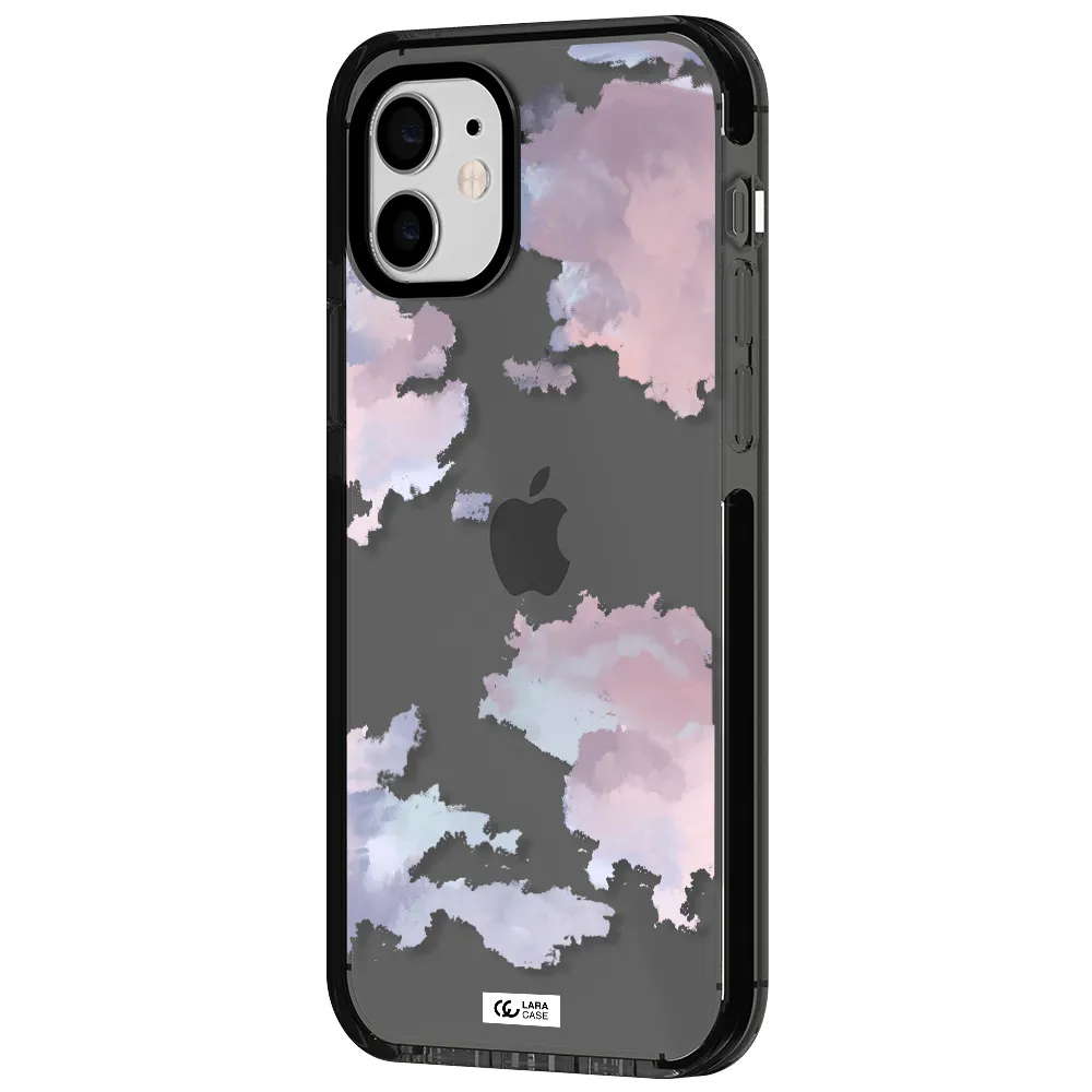a close-up of a cloud Apple iPhone 11 impact Smoke Black Case
