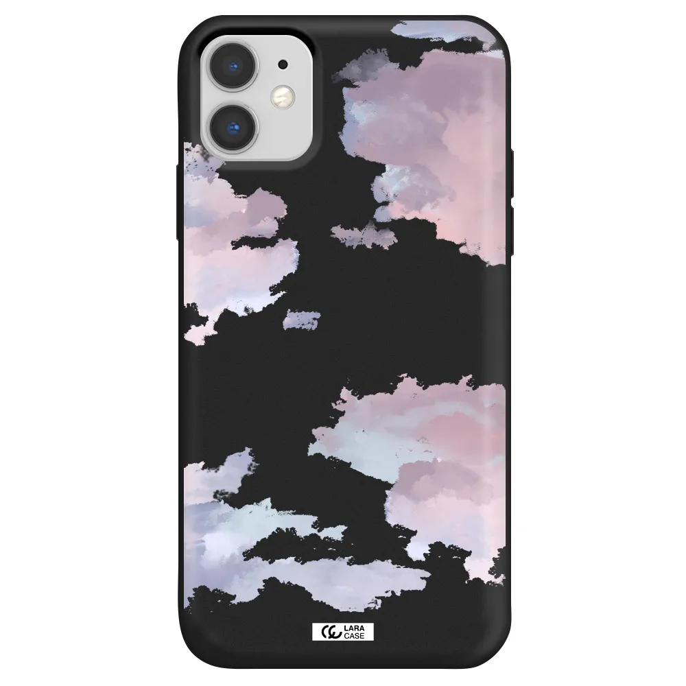 a close-up of a cloud Apple iPhone 11 Silicone black Case