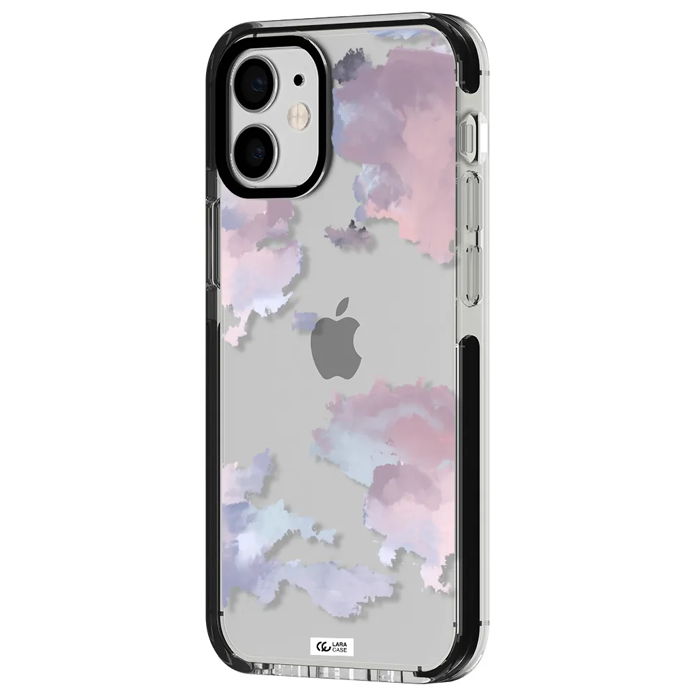 a close-up of a cloud Apple iPhone 12 mini impact black border Case