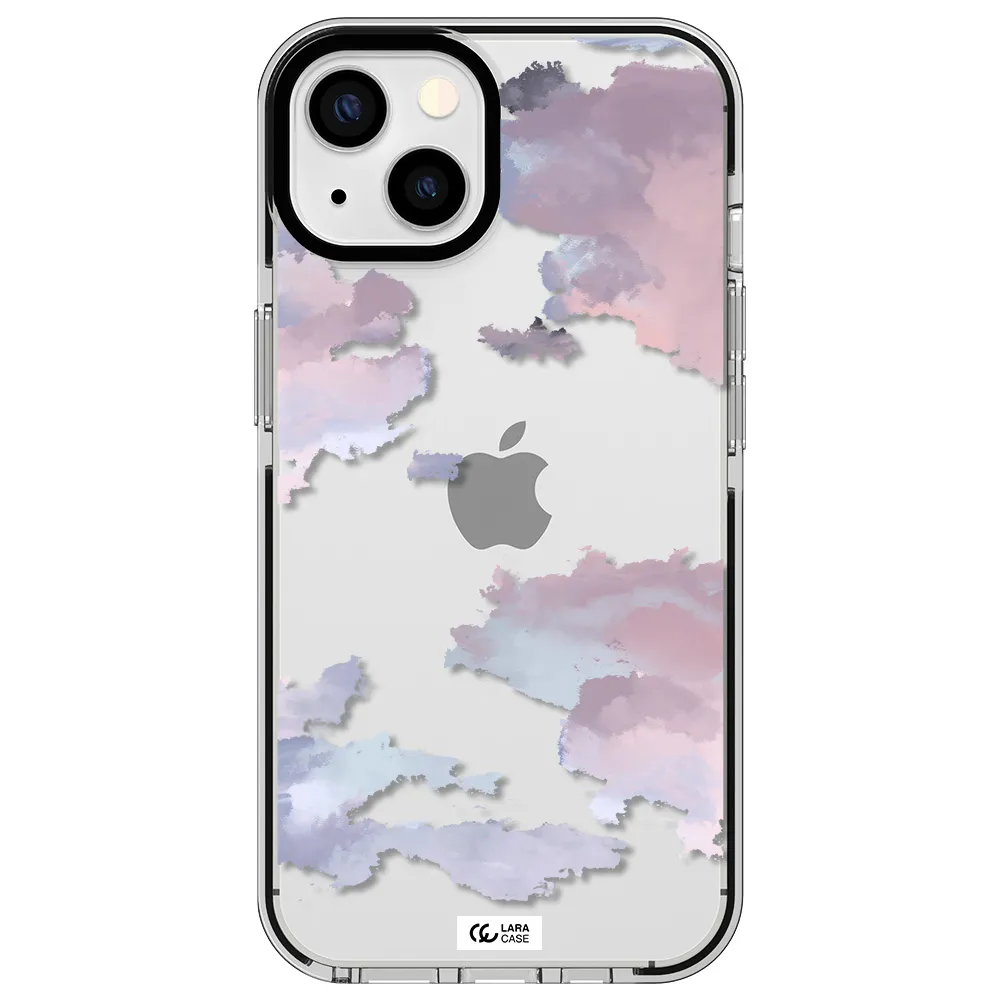 a close-up of a cloud Apple iPhone 13 impact black border Case