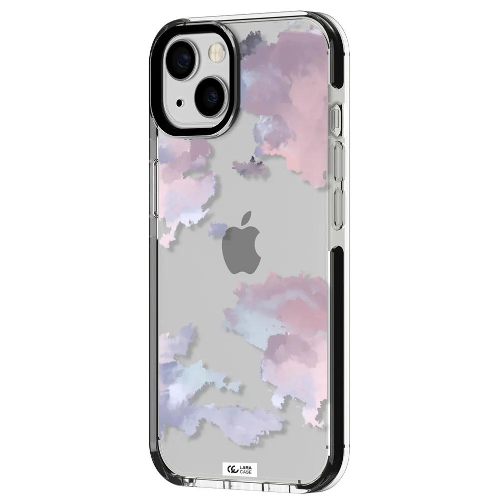 a close-up of a cloud Apple iPhone 13 impact black border Case