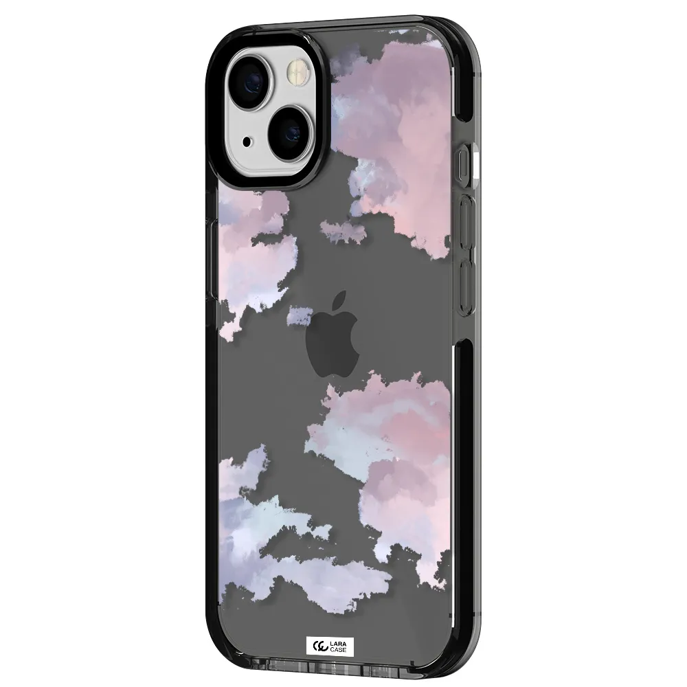 a close-up of a cloud Apple iPhone 13 impact Smoke Black Case