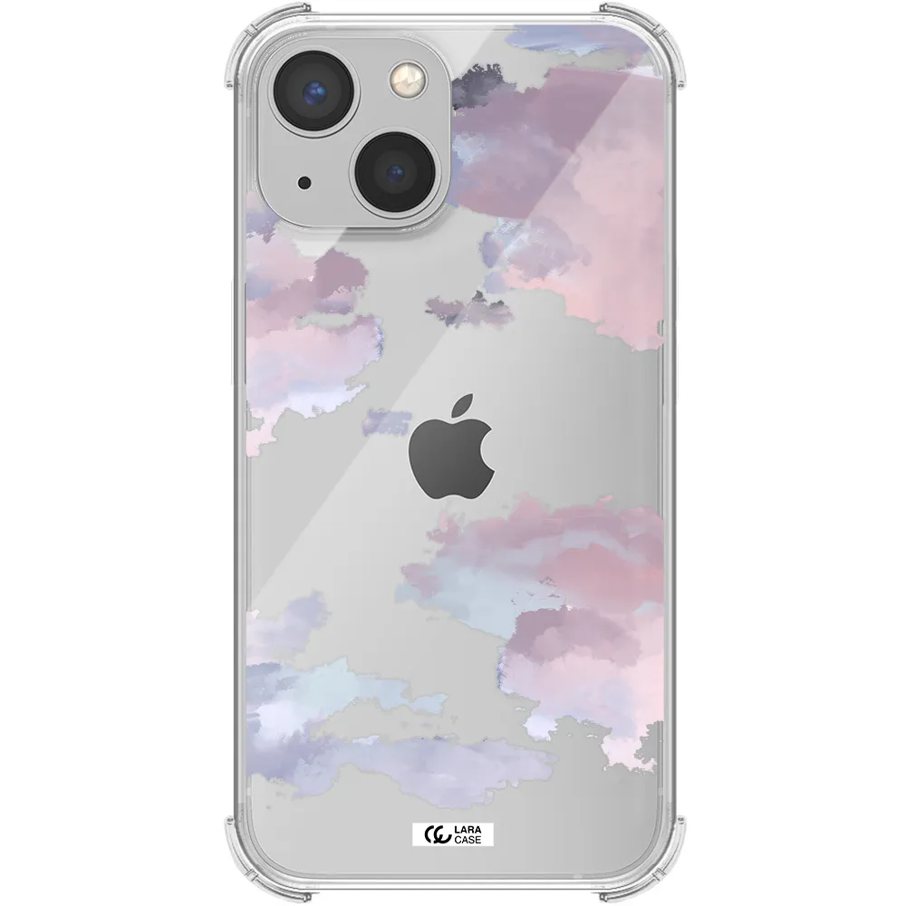 a close-up of a cloud Apple iPhone 13 mini Clear PC Case