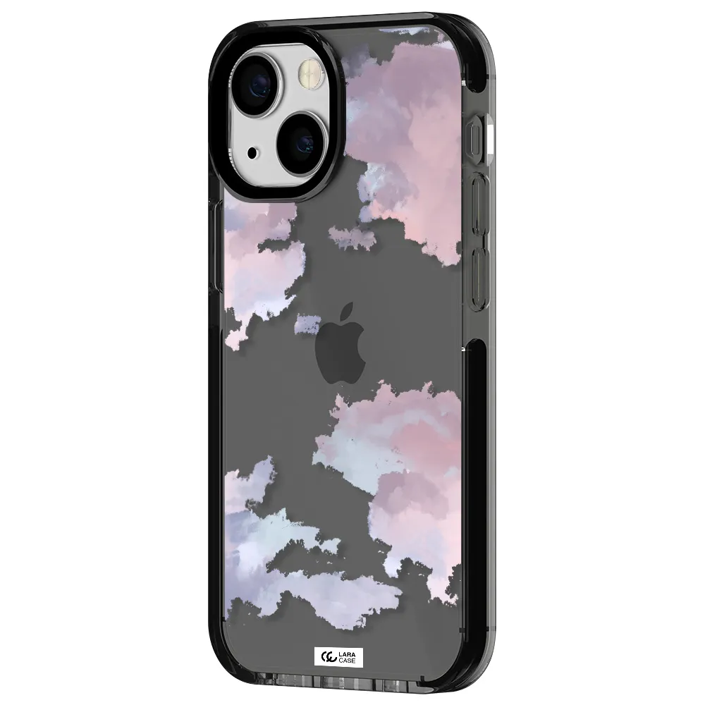 a close-up of a cloud Apple iPhone 13 mini impact Smoke Black Case