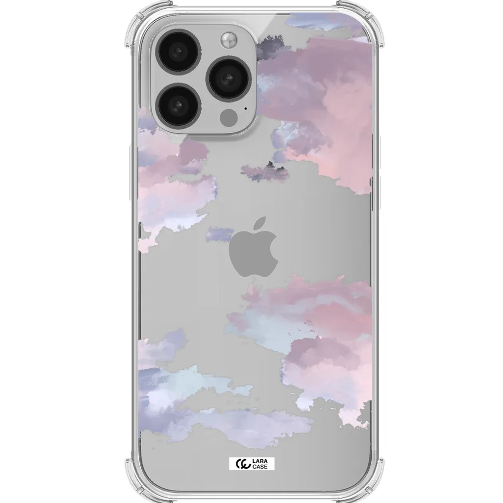 a close-up of a cloud Apple iPhone 13 Pro Clear PC Case