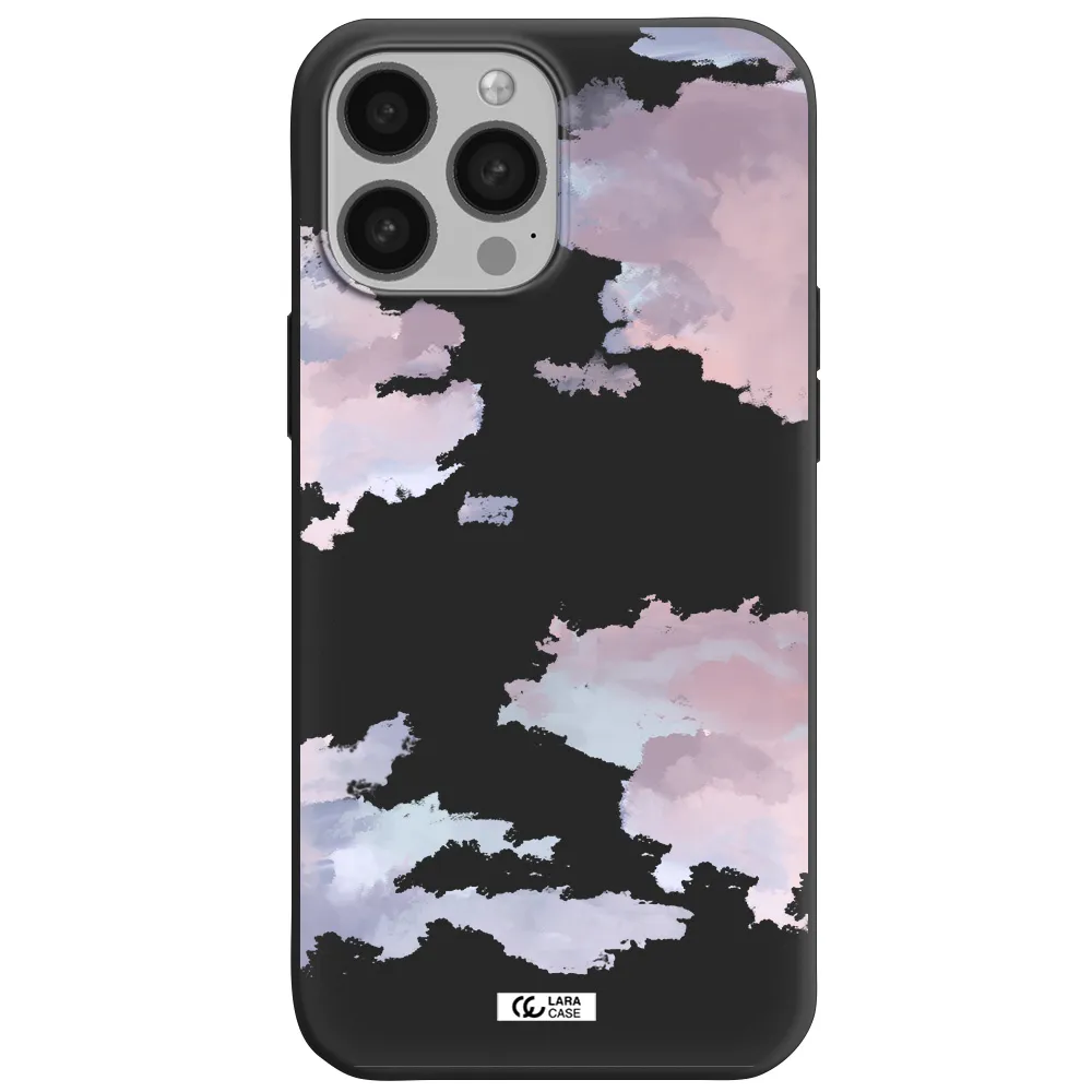 a close-up of a cloud Apple iPhone 13 Pro Silicone black Case