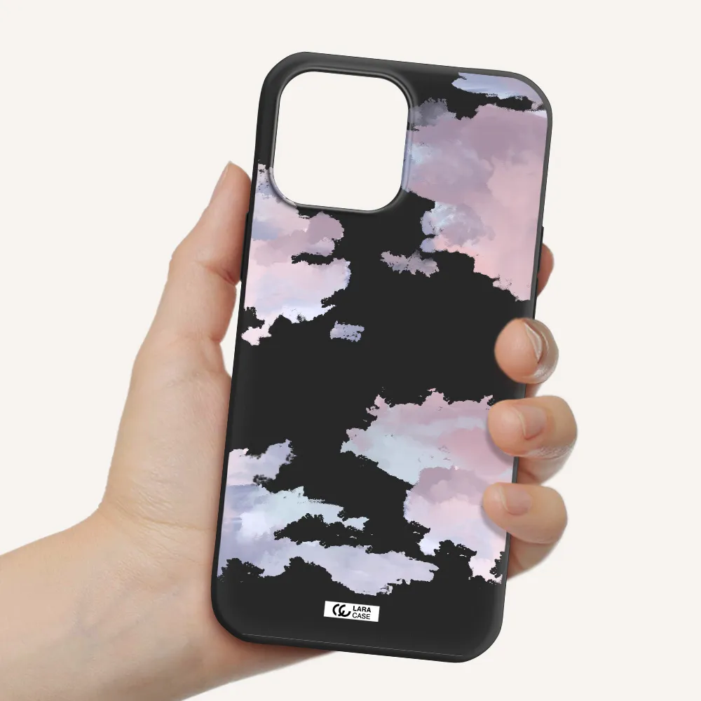 a close-up of a cloud Apple iPhone 13 Pro Silicone black Case