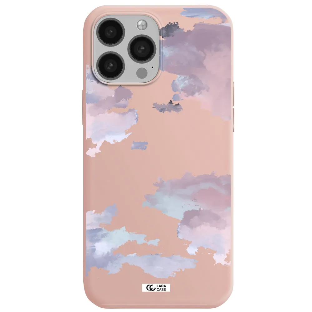 a close-up of a cloud Apple iPhone 13 Pro Silicone pastel pink Case