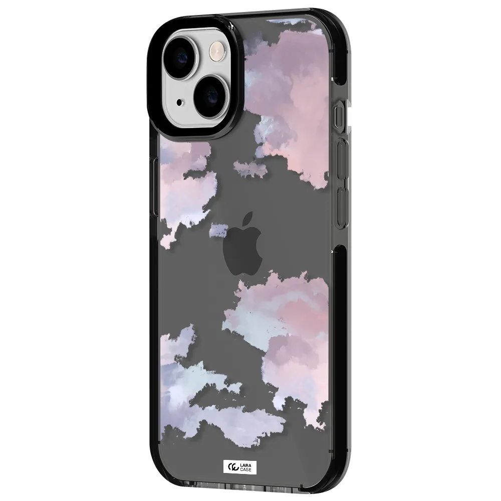 a close-up of a cloud Apple iPhone 14 impact Smoke Black Case