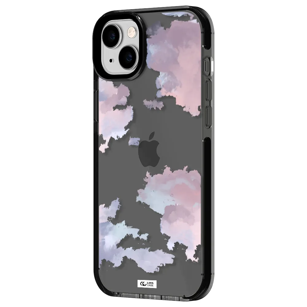 a close-up of a cloud Apple iPhone 14 plus impact Smoke Black Case