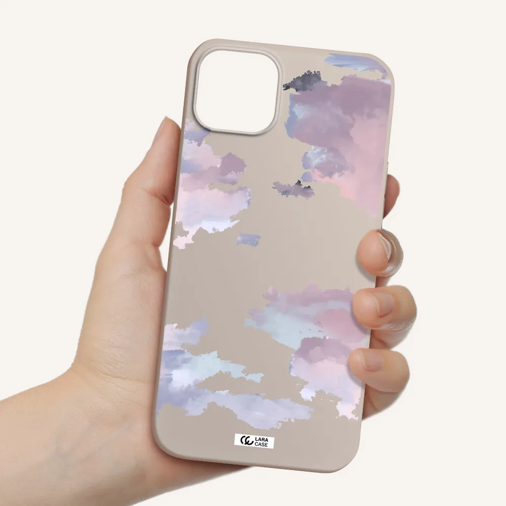 a close-up of a cloud Apple iPhone 14 plus Silicone Stone Case