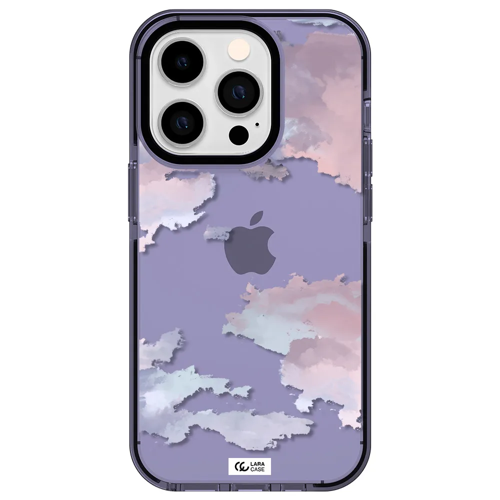 a close-up of a cloud Apple iPhone 14 pro impact Lilac Case