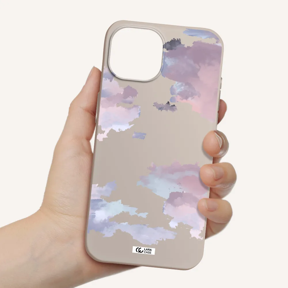 a close-up of a cloud Apple iPhone 15 Silicone Stone Case