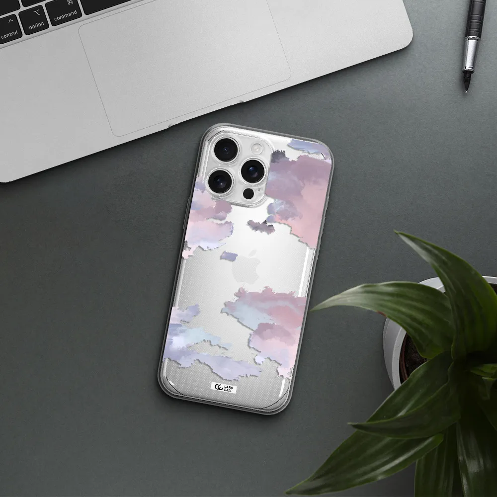 A Close-Up Of A Cloud Apple Iphone 16 Pro Max Clear Tpu Case