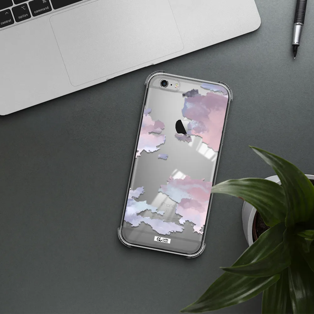a close-up of a cloud Apple iPhone 6 plus Clear PC Case