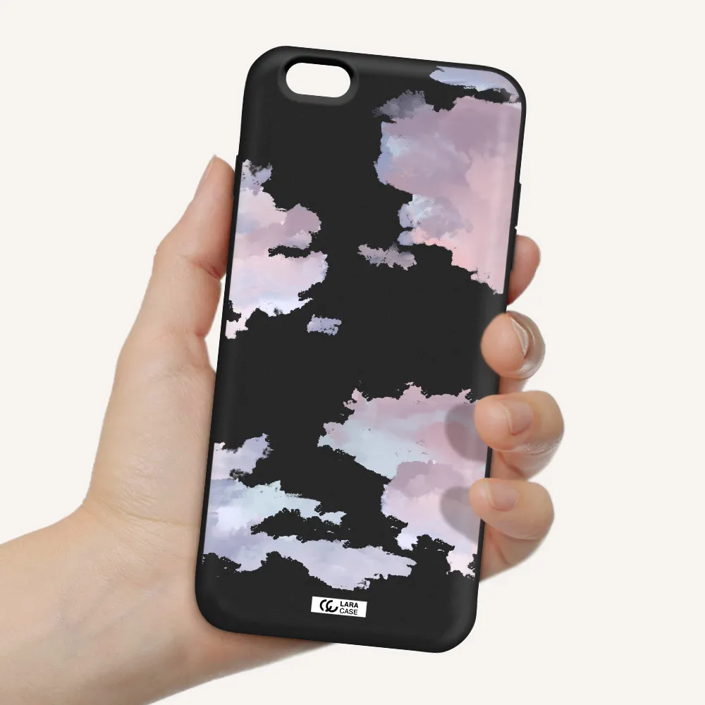 a close-up of a cloud Apple iPhone 6 s plus Silicone black Case