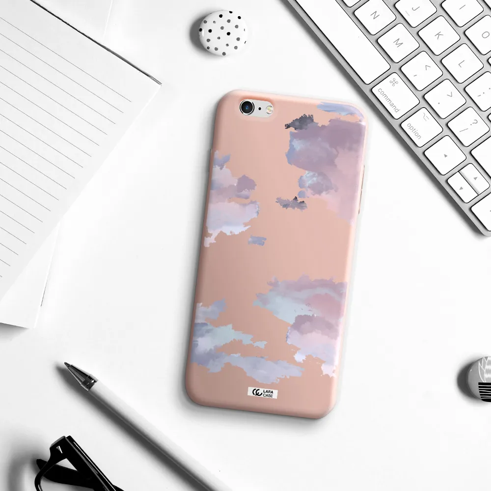 a close-up of a cloud Apple iPhone 6 s plus Silicone pastel pink Case