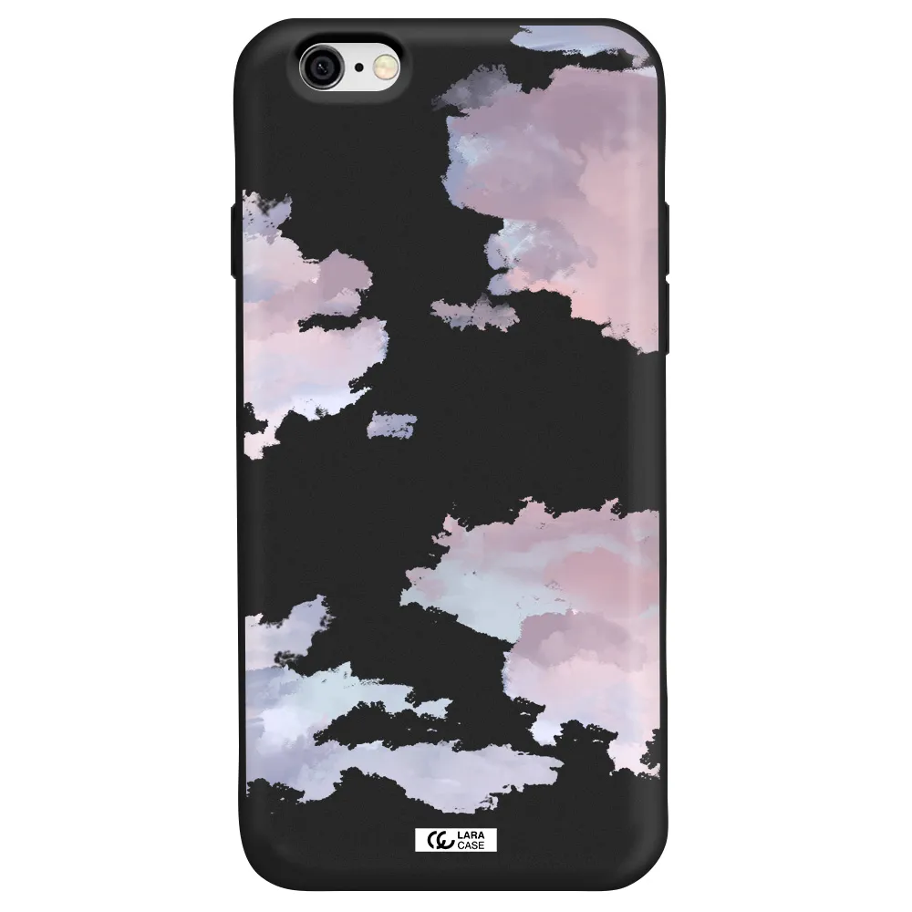 a close-up of a cloud Apple iPhone 6 Silicone black Case
