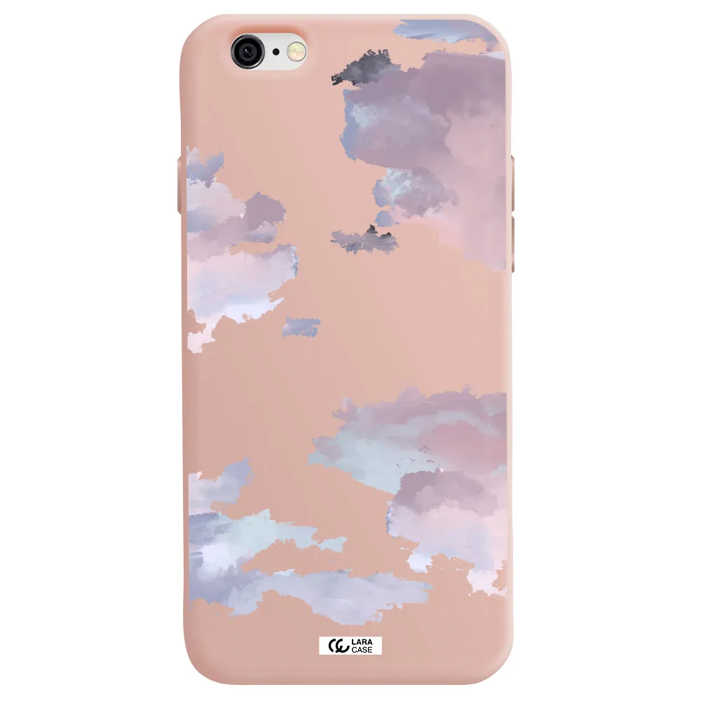 a close-up of a cloud Apple iPhone 6 Silicone pastel pink Case