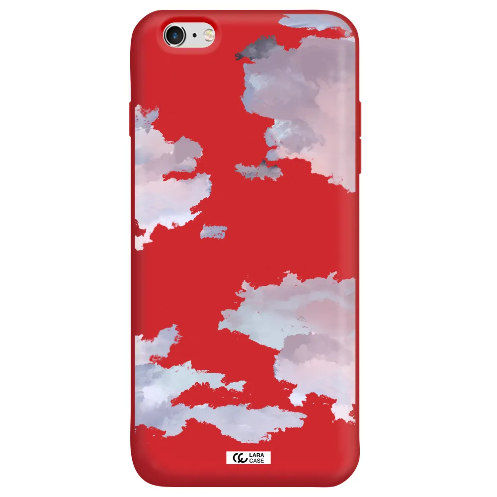 a close-up of a cloud Apple iPhone 6S Silicone Imperial Red Case