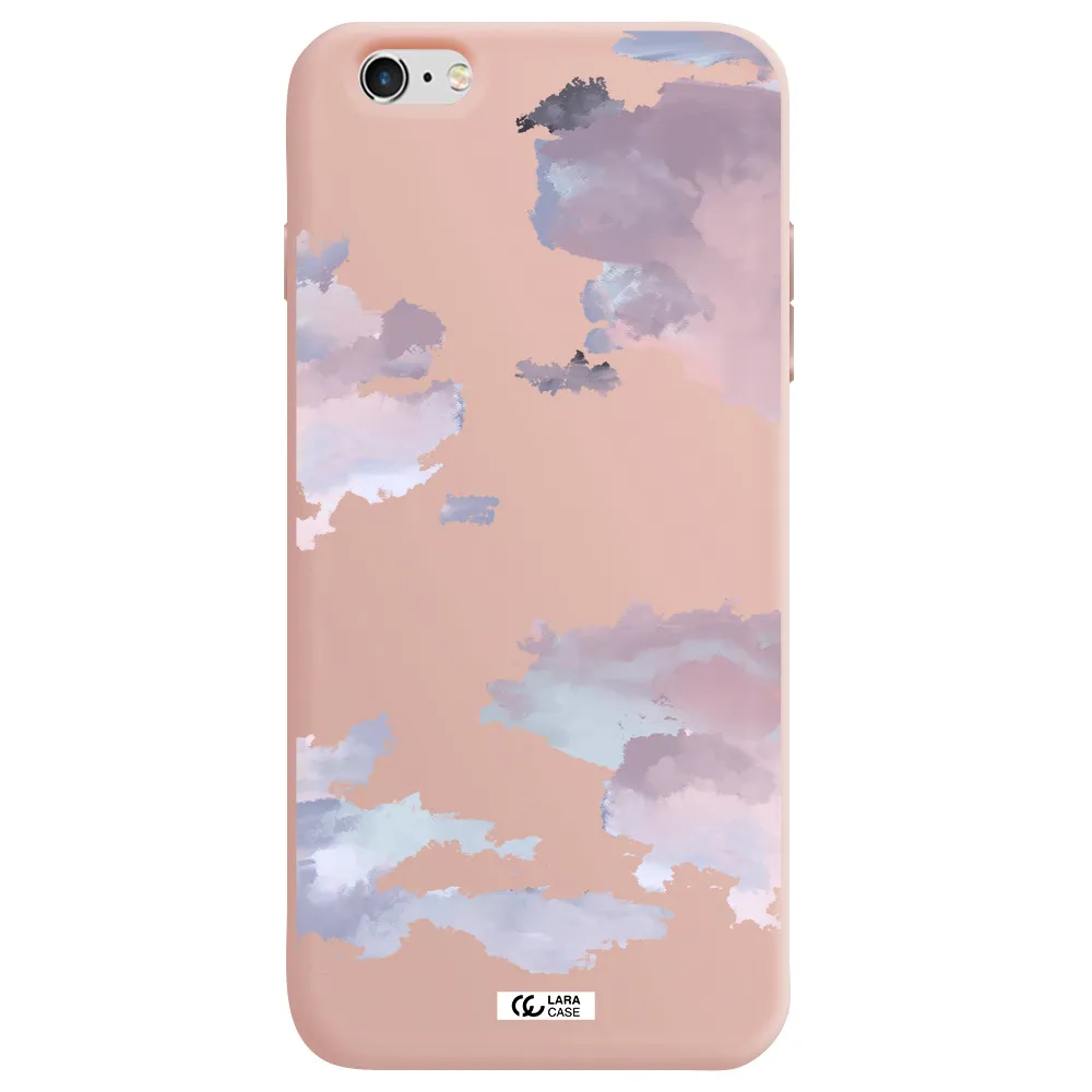 a close-up of a cloud Apple iPhone 6S Silicone pastel pink Case