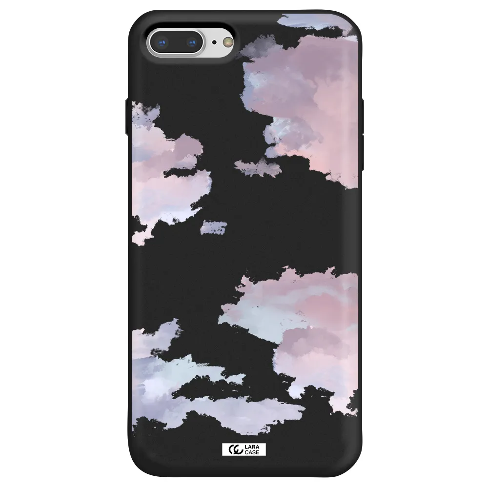 a close-up of a cloud Apple iPhone 7 plus Silicone black Case
