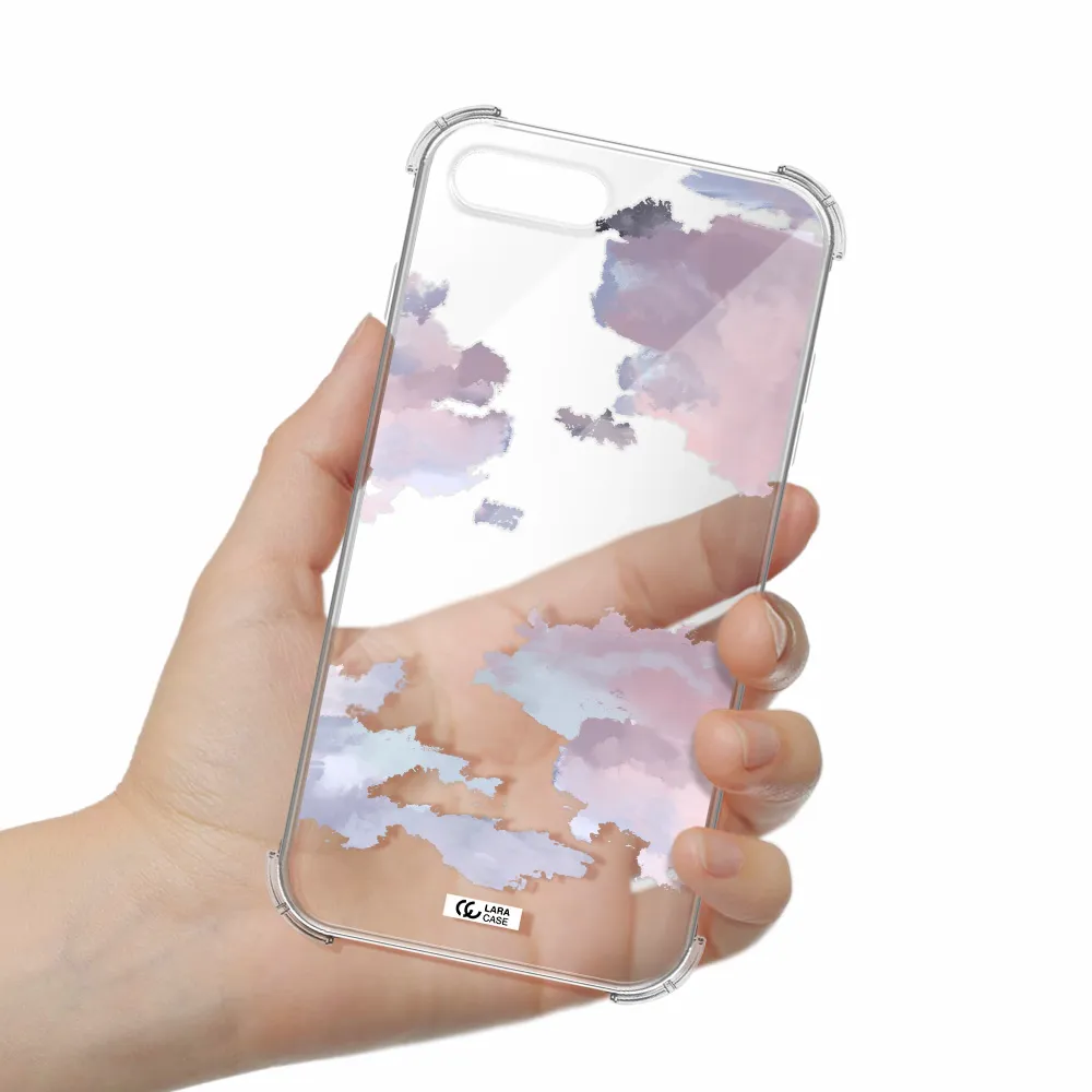 a close-up of a cloud Apple iPhone 8 plus Clear PC Case