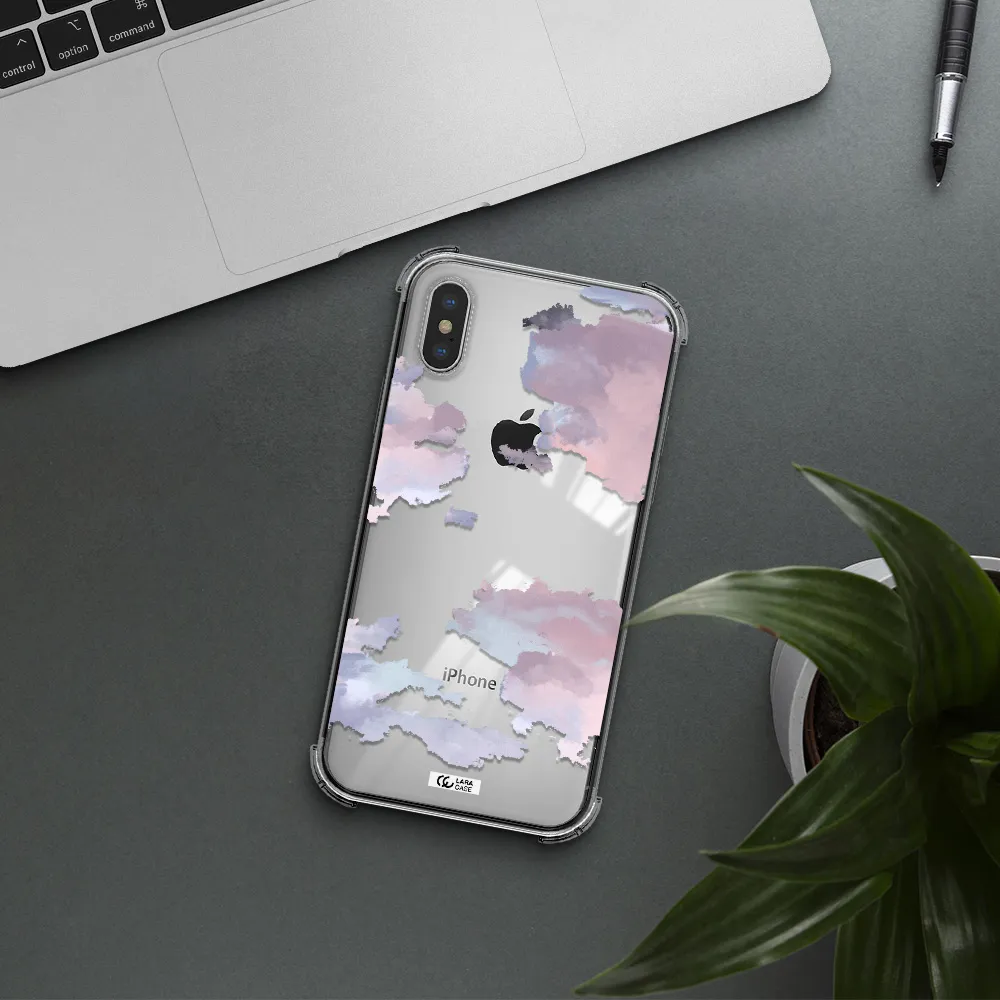 a close-up of a cloud Apple iPhone X Clear PC Case