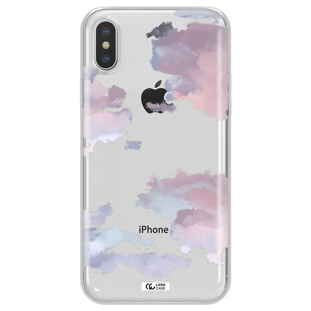 A Close-Up Of A Cloud Apple Iphone X Clear Tpu Case