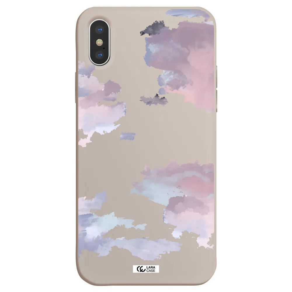 a close-up of a cloud Apple iPhone X Silicone Stone Case