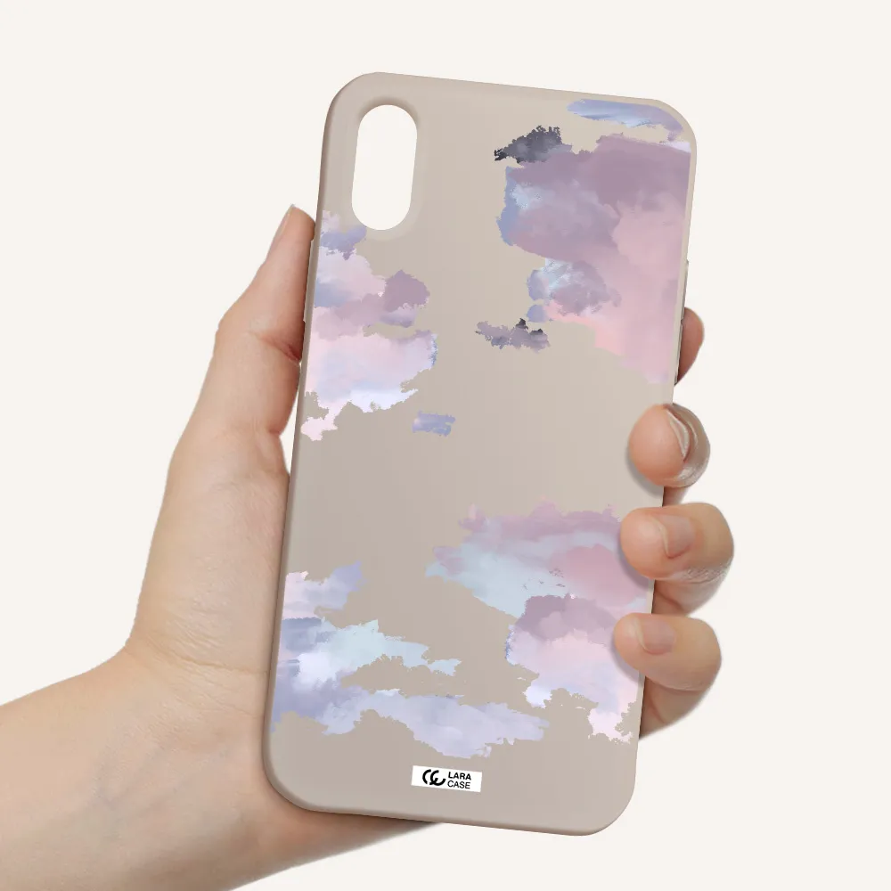 a close-up of a cloud Apple iPhone X Silicone Stone Case