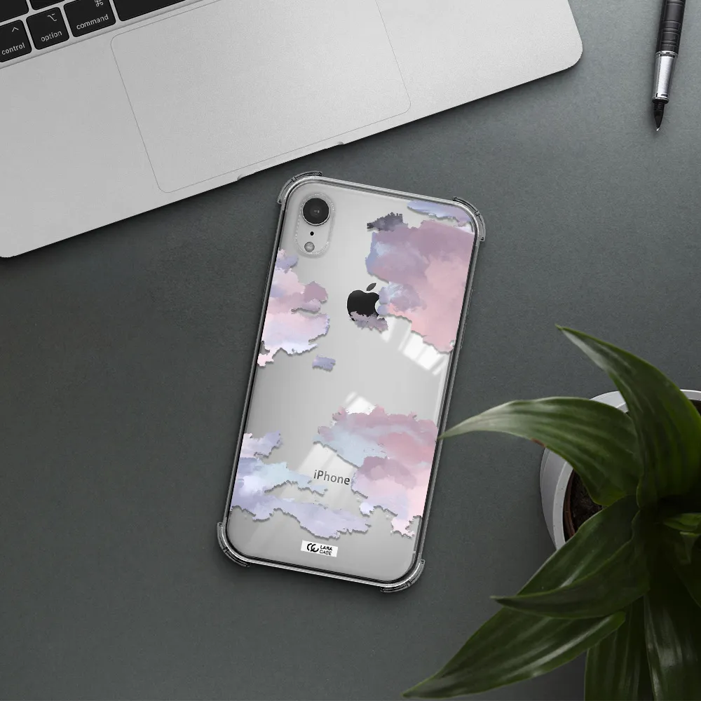 a close-up of a cloud Apple iPhone XR Clear PC Case