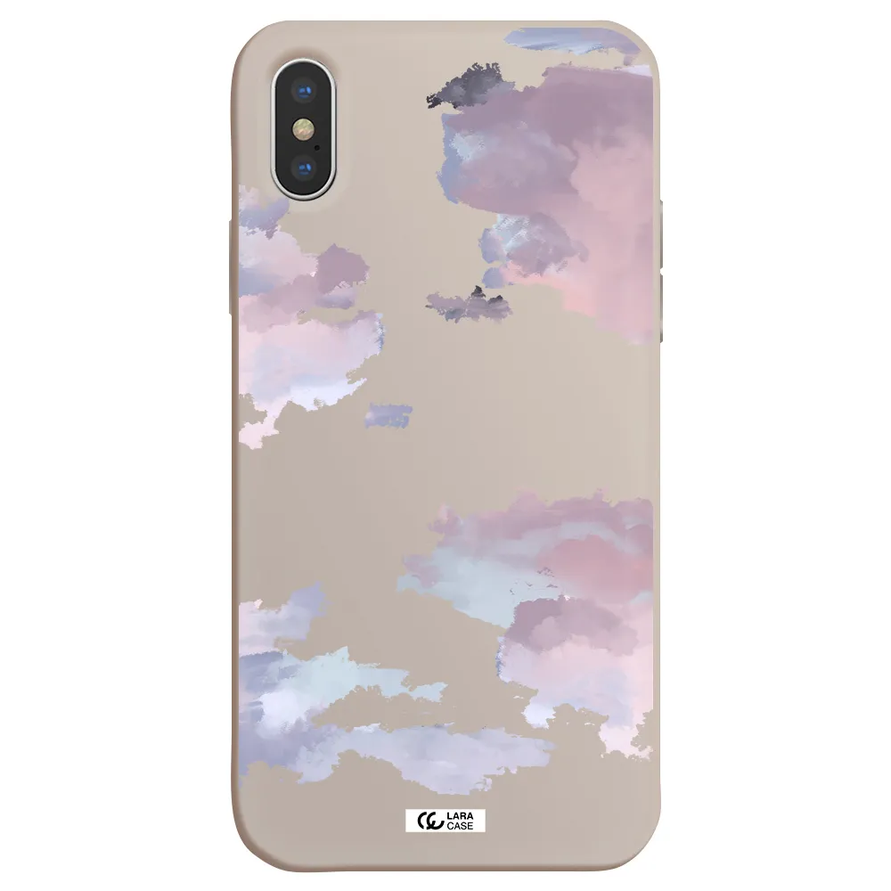 a close-up of a cloud Apple iPhone XS Silicone Stone Case