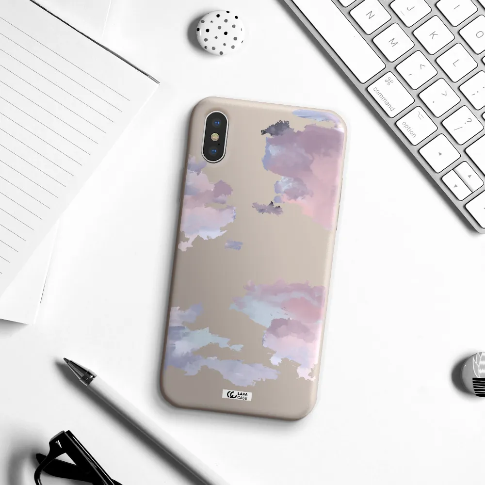 a close-up of a cloud Apple iPhone XS Silicone Stone Case