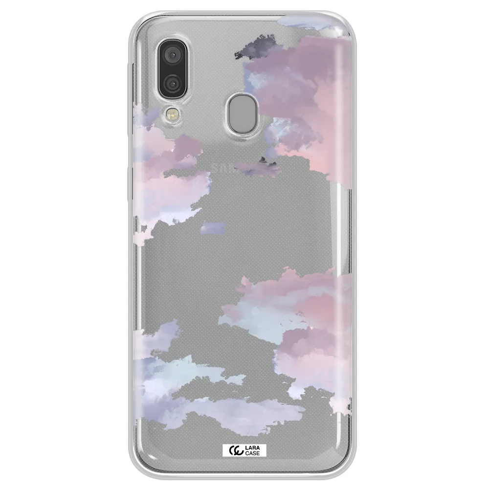 A Close-Up Of A Cloud Samsung A40 Clear Tpu Case