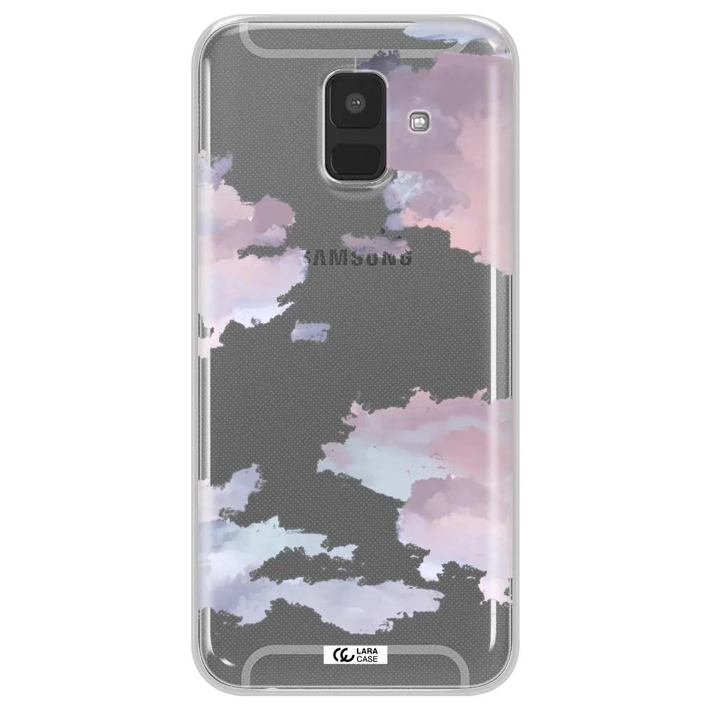 A Close-Up Of A Cloud Samsung A6 Clear Tpu Case